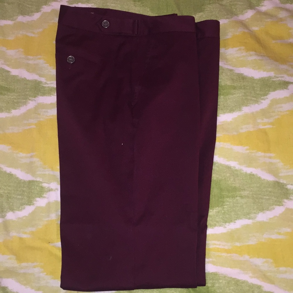 Burgundy suit pants